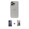 MARSİLYAN™- iPhone 13 Pro Max Kılıf Ufuk Minimal Özel Seri - Siyah Bilvis Hayalet Cam Ekran Koruyucu + Neon Fosforlu Kamera Lens - MI