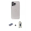 MARSİLYAN™- iPhone 13 Pro Max Kılıf Ufuk Minimal Özel Seri - Siyah Bilvis Hayalet Cam Ekran Koruyucu + Renkli Kamera Lens Koruma Cam - PE