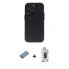MARSİLYAN™- iPhone 13 Pro Max Kılıf Ufuk Minimal Özel Seri - Siyah Bilvis Hayalet Cam Ekran Koruyucu + Shine Kamera Lens Koruma Cam - PE
