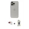 MARSİLYAN™- iPhone 13 Pro Max Kılıf Ufuk Minimal Özel Seri - Siyah Bilvis Hayalet Cam Ekran Koruyucu + Pers Alüminyum Kamera Lens - KI