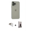 MARSİLYAN™- iPhone 13 Pro Max Kılıf Ufuk Minimal Özel Seri - Siyah Bilvis Hayalet Cam Ekran Koruyucu + Pers Alüminyum Kamera Lens - GD