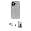 MARSİLYAN™- iPhone 13 Pro Max Kılıf Ufuk Minimal Özel Seri - Siyah Bilvis Hayalet Cam Ekran Koruyucu + Pers Alüminyum Kamera Lens - GD