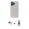 MARSİLYAN™- iPhone 13 Pro Max Kılıf Ufuk Minimal Özel Seri - Siyah Bilvis Hayalet Cam Ekran Koruyucu + Pers Alüminyum Kamera Lens - KI