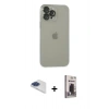 MARSİLYAN™- iPhone 13 Pro Max Kılıf Ufuk Minimal Özel Seri - Siyah Bilvis Hayalet Cam Ekran Koruyucu + Pers Alüminyum Kamera Lens - LT
