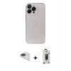MARSİLYAN™- iPhone 13 Pro Max Kılıf Ufuk Minimal Özel Seri - Siyah Bilvis Hayalet Cam Ekran Koruyucu + Pers Alüminyum Kamera Lens - GI