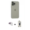 MARSİLYAN™- iPhone 13 Pro Max Kılıf Ufuk Minimal Özel Seri - Siyah Bilvis Hayalet Cam Ekran Koruyucu + Pers Alüminyum Kamera Lens - GI
