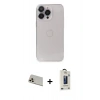 MARSİLYAN™- iPhone 13 Pro Max Kılıf Ufuk Minimal Özel Seri - Siyah Bilvis Hayalet Cam Ekran Koruyucu + Rainbow Kamera Lens Koruma Cam - REGD