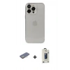 MARSİLYAN™- iPhone 13 Pro Max Kılıf Ufuk Minimal Özel Seri - Siyah Bilvis Hayalet Cam Ekran Koruyucu + Sarı Renkli Kamera Lens Koruma Cam