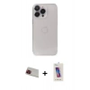 MARSİLYAN™- iPhone 13 Pro Max Kılıf Ufuk Minimal Özel Seri - Siyah Joko 5D Cam + Rainbow Kamera Lens Koruma Cam - KI