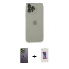 MARSİLYAN™- iPhone 13 Pro Max Kılıf Ufuk Minimal Özel Seri - Siyah Joko 5D Cam + Neon Fosforlu Kamera Lens - YL