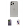 MARSİLYAN™- iPhone 13 Pro Max Kılıf Ufuk Minimal Özel Seri - Siyah Joko 5D Cam + Neon Fosforlu Kamera Lens - YL