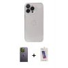 MARSİLYAN™- iPhone 13 Pro Max Kılıf Ufuk Minimal Özel Seri - Siyah Joko 5D Cam + Neon Fosforlu Kamera Lens - YL