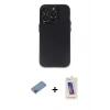 MARSİLYAN™- iPhone 13 Pro Max Kılıf Ufuk Minimal Özel Seri - Siyah Joko 5D Cam + Shine Kamera Lens Koruma Cam - PE