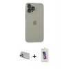 MARSİLYAN™- iPhone 13 Pro Max Kılıf Ufuk Minimal Özel Seri - Siyah Joko 5D Cam + Rainbow Kamera Lens Koruma Cam - REGD