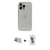 MARSİLYAN™- iPhone 13 Pro Max Kılıf Ufuk Minimal Özel Seri - Siyah Joko 5D Cam + Rainbow Kamera Lens Koruma Cam - REGD