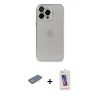 MARSİLYAN™- iPhone 13 Pro Max Kılıf Ufuk Minimal Özel Seri - Siyah Joko 5D Cam + Renkli Kamera Lens Koruma Cam - SI