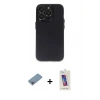 MARSİLYAN™- iPhone 13 Pro Max Kılıf Ufuk Minimal Özel Seri - Siyah Joko 5D Cam + Shine Kamera Lens Koruma Cam - GI