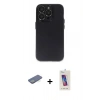 MARSİLYAN™- iPhone 13 Pro Max Kılıf Ufuk Minimal Özel Seri - Siyah Joko 5D Cam + Renkli Kamera Lens Koruma Cam - YL