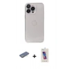 MARSİLYAN™- iPhone 13 Pro Max Kılıf Ufuk Minimal Özel Seri - Siyah Joko 5D Cam + Renkli Kamera Lens Koruma Cam - YL