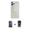 MARSİLYAN™- iPhone 13 Pro Max Kılıf Vadi Asil Prime - Şeffaf 360 Full Body Arka Koruyucu + Neon Fosforlu Kamera Lens - MI