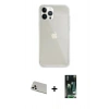 MARSİLYAN™- iPhone 13 Pro Max Kılıf Vadi Asil Prime - Şeffaf 360 Full Body Arka Koruyucu + Rainbow Kamera Lens Koruma Cam - BZ