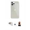 MARSİLYAN™- iPhone 13 Pro Max Kılıf Vadi Asil Prime - Şeffaf Maxco Cam Ekran Koruyucu + Gold Pers Alüminyum Kamera Lens