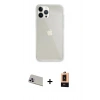 MARSİLYAN™- iPhone 13 Pro Max Kılıf Vadi Asil Prime - Şeffaf Maxco Cam Ekran Koruyucu + Mor Rainbow Kamera Lens Koruma Cam