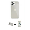 MARSİLYAN™- iPhone 13 Pro Max Kılıf Vadi Asil Prime - Şeffaf Pasifik Cam Ekran Koruyucu + Rainbow Kamera Lens Koruma Cam - BZ