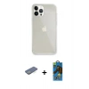 MARSİLYAN™- iPhone 13 Pro Max Kılıf Vadi Asil Prime - Siyah 18D Cam Ekran Koruyucu + Renkli Kamera Lens Koruma Cam - YL
