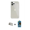 MARSİLYAN™- iPhone 13 Pro Max Kılıf Vadi Asil Prime - Siyah 18D Cam Ekran Koruyucu + Rainbow Kamera Lens Koruma Cam - REGD