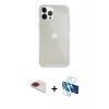 MARSİLYAN™- iPhone 13 Pro Max Kılıf Vadi Asil Prime - Siyah 3D Antistatik Cam Ekran Koruyucu + Pers Alüminyum Kamera Lens - KI