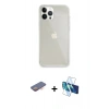 MARSİLYAN™- iPhone 13 Pro Max Kılıf Vadi Asil Prime - Siyah 3D Antistatik Cam Ekran Koruyucu + Renkli Kamera Lens Koruma Cam - TU