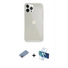 MARSİLYAN™- iPhone 13 Pro Max Kılıf Vadi Asil Prime - Siyah 3D Antistatik Cam Ekran Koruyucu + Shine Kamera Lens Koruma Cam - PE