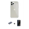 MARSİLYAN™- iPhone 13 Pro Max Kılıf Vadi Asil Prime - Siyah 3D Antistatik Hayalet Cam Ekran Koruyucu + Renkli Kamera Lens Koruma Cam - MI