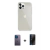 MARSİLYAN™- iPhone 13 Pro Max Kılıf Vadi Asil Prime - Siyah 3D Antistatik Hayalet Cam Ekran Koruyucu + Neon Fosforlu Kamera Lens - MI