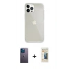 MARSİLYAN™- iPhone 13 Pro Max Kılıf Vadi Asil Prime - Siyah 6D Mat Seramik Hayalet Nano Ekran Koruyucu + Neon Fosforlu Kamera Lens - MI