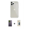 MARSİLYAN™- iPhone 13 Pro Max Kılıf Vadi Asil Prime - Siyah 6D Mat Seramik Hayalet Nano Ekran Koruyucu + Neon Fosforlu Kamera Lens - YL