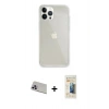 MARSİLYAN™- iPhone 13 Pro Max Kılıf Vadi Asil Prime - Siyah 6D Mat Seramik Hayalet Nano Ekran Koruyucu + Rainbow Kamera Lens Koruma Cam - MR