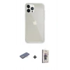 MARSİLYAN™- iPhone 13 Pro Max Kılıf Vadi Asil Prime - Siyah Bilvis 3D Cam Ekran Koruyucu + Renkli Kamera Lens Koruma Cam - MI
