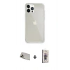 MARSİLYAN™- iPhone 13 Pro Max Kılıf Vadi Asil Prime - Siyah Bilvis 3D Cam Ekran Koruyucu + Rainbow Kamera Lens Koruma Cam - REGD
