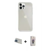 MARSİLYAN™- iPhone 13 Pro Max Kılıf Vadi Asil Prime - Siyah Bilvis 3D Cam Ekran Koruyucu + Rainbow Kamera Lens Koruma Cam - MI