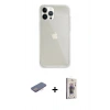 MARSİLYAN™- iPhone 13 Pro Max Kılıf Vadi Asil Prime - Siyah Bilvis 3D Cam Ekran Koruyucu + Renkli Kamera Lens Koruma Cam - PE