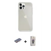 MARSİLYAN™- iPhone 13 Pro Max Kılıf Vadi Asil Prime - Siyah Bilvis 3D Cam Ekran Koruyucu + Renkli Kamera Lens Koruma Cam - TU