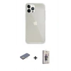 MARSİLYAN™- iPhone 13 Pro Max Kılıf Vadi Asil Prime - Siyah Bilvis 3D Cam Ekran Koruyucu + Renkli Kamera Lens Koruma Cam - SI