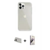 MARSİLYAN™- iPhone 13 Pro Max Kılıf Vadi Asil Prime - Siyah Bilvis 3D Mat Cam Ekran Koruyucu + Rainbow Kamera Lens Koruma Cam - BZ