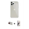 MARSİLYAN™- iPhone 13 Pro Max Kılıf Vadi Asil Prime - Siyah Bilvis 3D Mat Cam Ekran Koruyucu + Kırmızı Rainbow Kamera Lens Koruma Cam