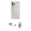 MARSİLYAN™- iPhone 13 Pro Max Kılıf Vadi Asil Prime - Siyah Bilvis 3D Mat Cam Ekran Koruyucu + Lacivert Pers Alüminyum Kamera Lens