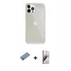 MARSİLYAN™- iPhone 13 Pro Max Kılıf Vadi Asil Prime - Siyah Bilvis 3D Mat Cam Ekran Koruyucu + Pembe Shine Kamera Lens Koruma Cam