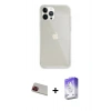 MARSİLYAN™- iPhone 13 Pro Max Kılıf Vadi Asil Prime - Siyah Bilvis 5in1 3D Magic Cam Ekran Koruyucu + Kırmızı Rainbow Kamera Lens Koruma Cam