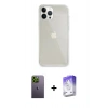 MARSİLYAN™- iPhone 13 Pro Max Kılıf Vadi Asil Prime - Siyah Bilvis 5in1 3D Magic Cam Ekran Koruyucu + Neon Fosforlu Kamera Lens - YL